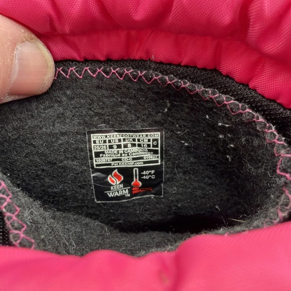 Keen Kid Snowboots Troll Pac Boots Girls Size 9 Insulated Waterproof Child